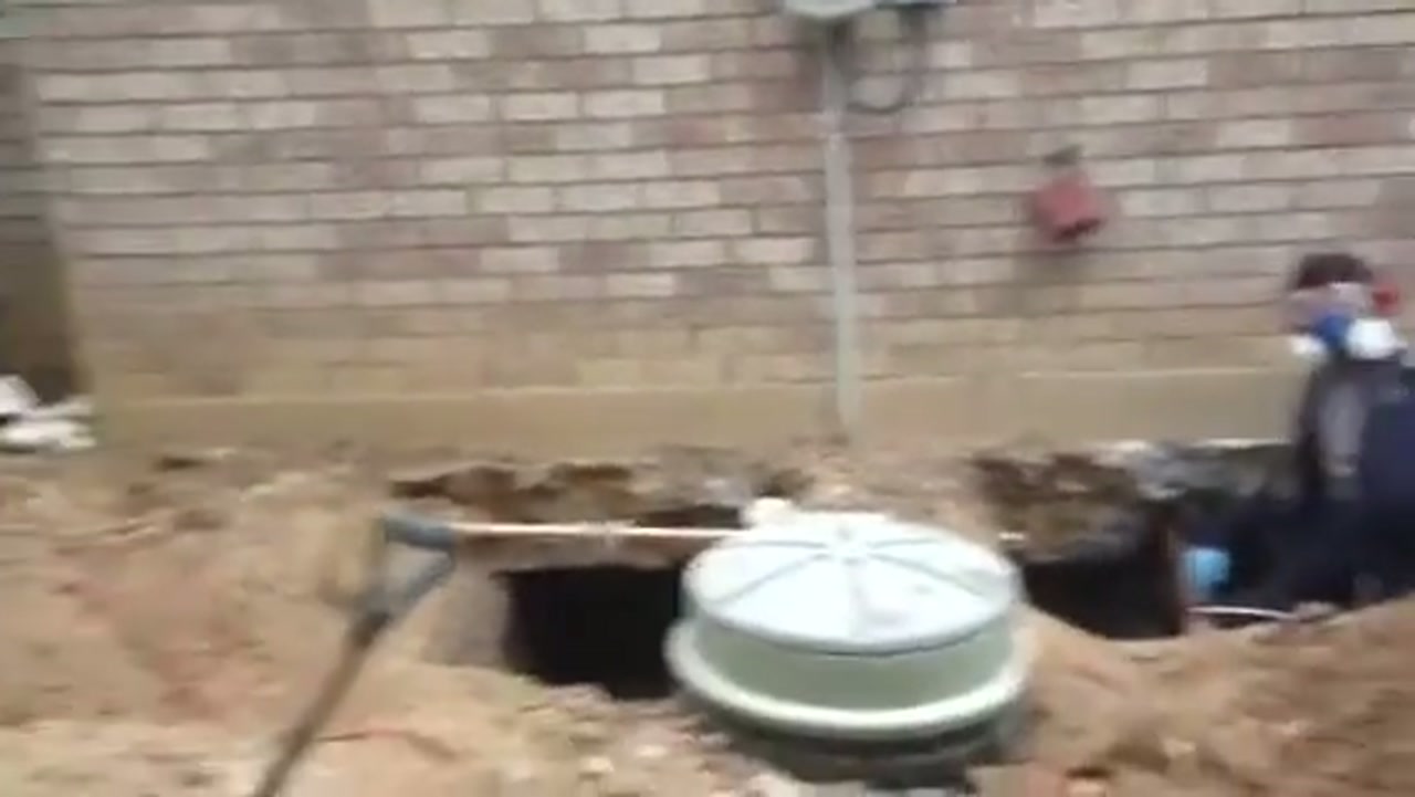Targeted excavation at a confirmed water line leak point on a Bartonville, Texas property